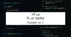 পর্ব ১৩: সি তে পয়েন্টার | Pointer in C
