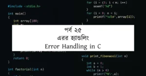 পর্ব ২৫: এরর হ্যান্ডলিং | Error Handling in C